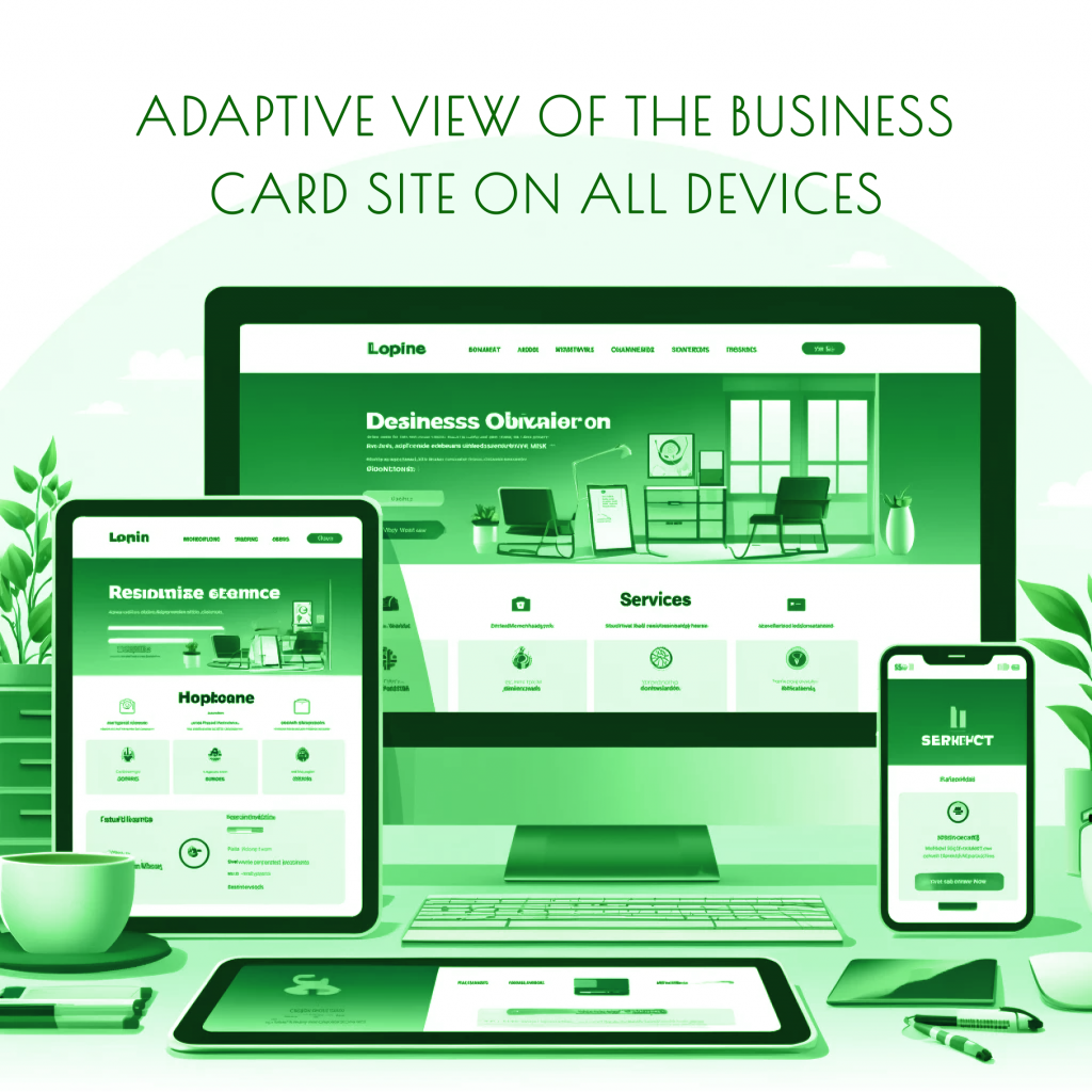An image of the adaptive view of the business card site Business card site - adaptive view on all devices | SELECTOR.SPACE