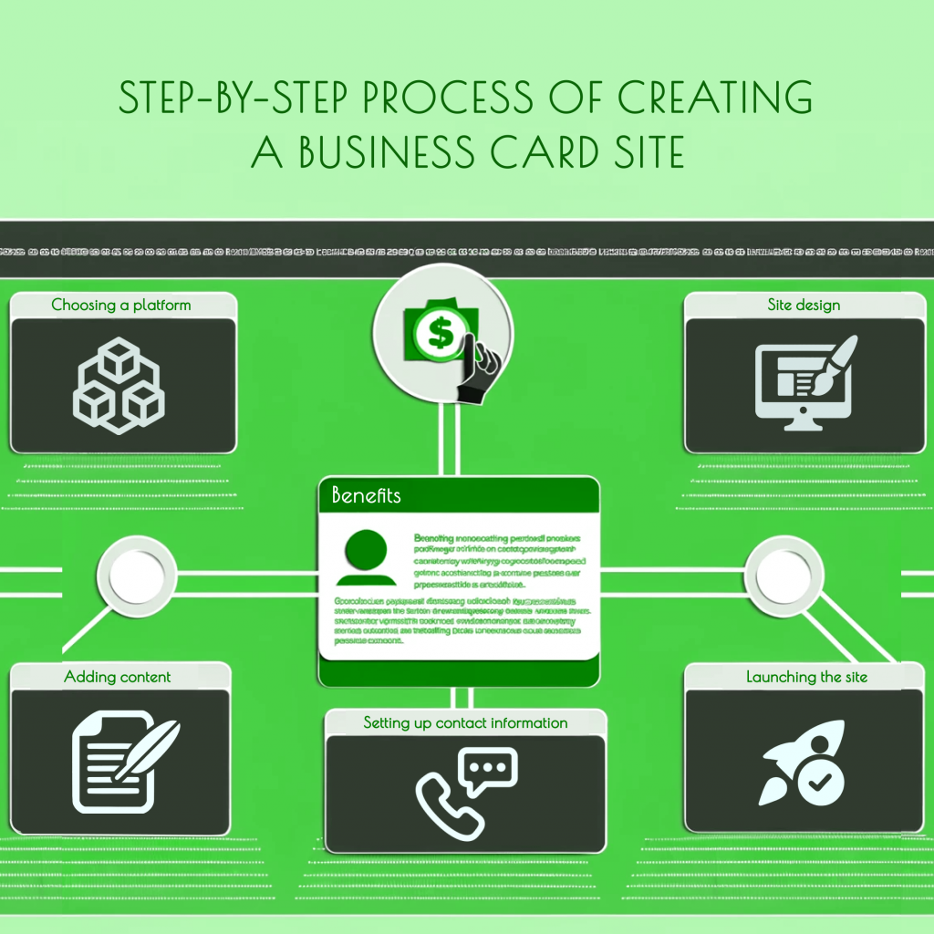 Image of the step-by-step process of creating a business card website Business card site - step-by-step creation process | SELECTOR.SPACE