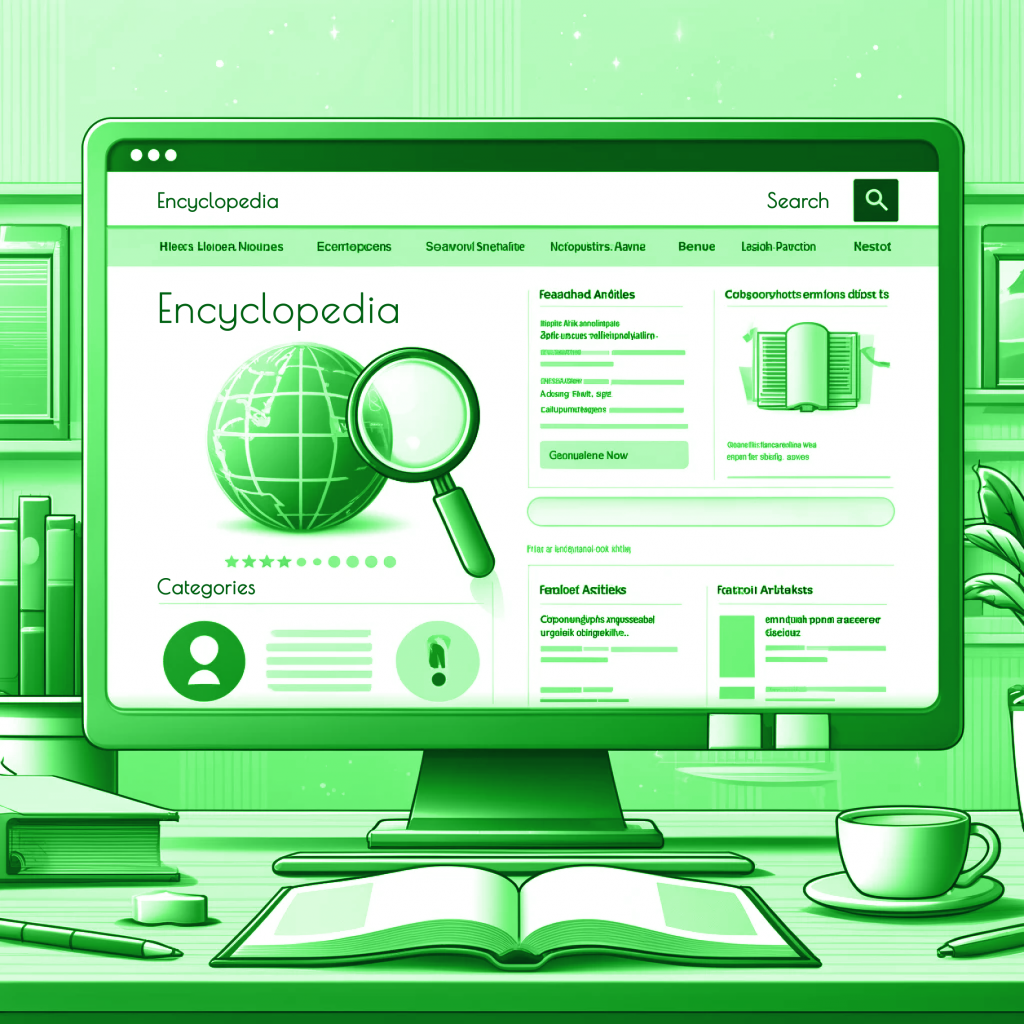 Online encyclopedia on the computer monitor | SELECTOR.SPACE