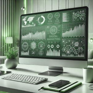 Laptop with advertising and SEO strategy | SELECTOR.SPACE