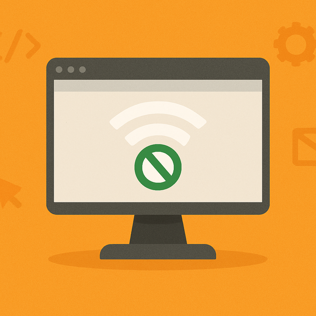 Image of a site not working without the internet The website isn't working without the Internet | SELECTOR.SPACE