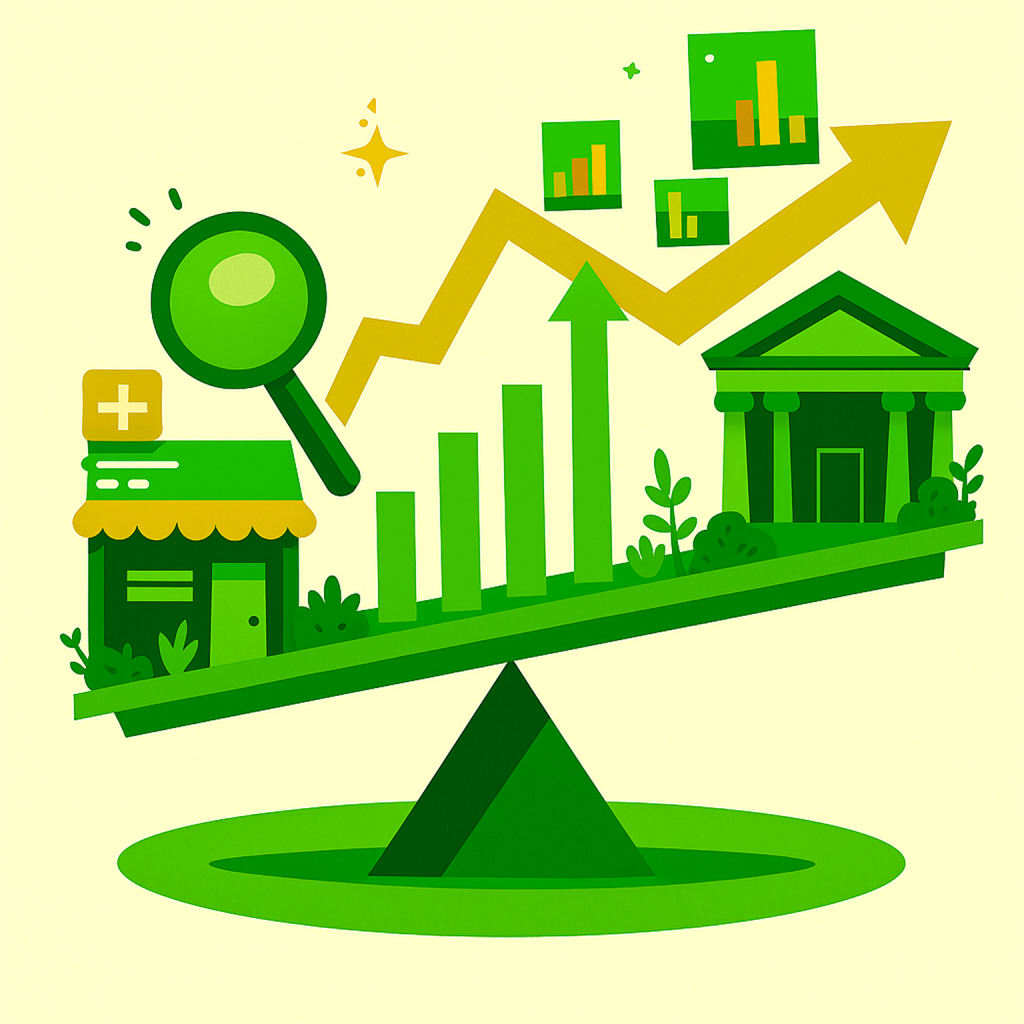 The image of small business prevailing over large companies Small business prevail over large companies | SELECTOR.SPACE