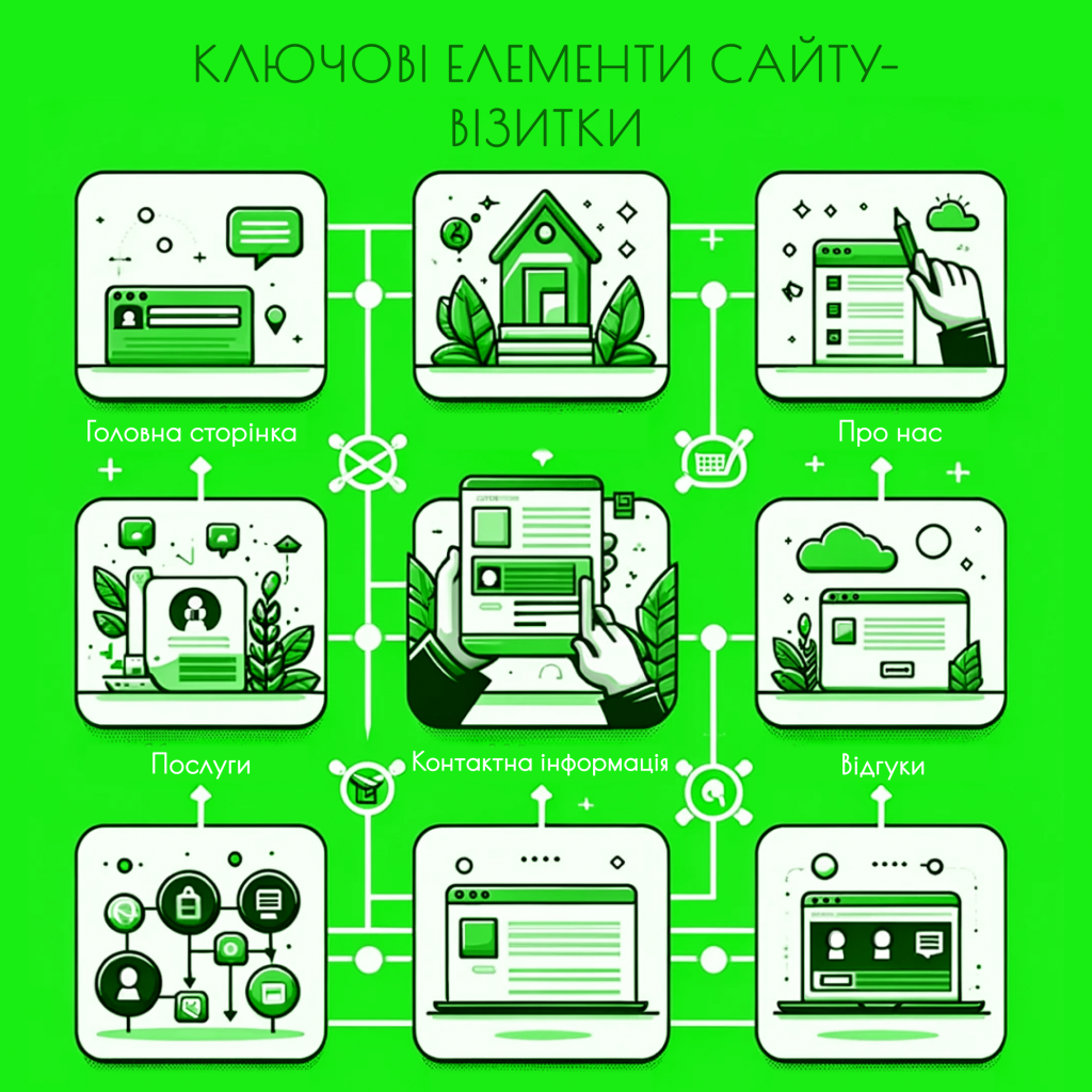 Ключові елементи сайту візитки | СЕЛЕКТОР.СПЕЙС